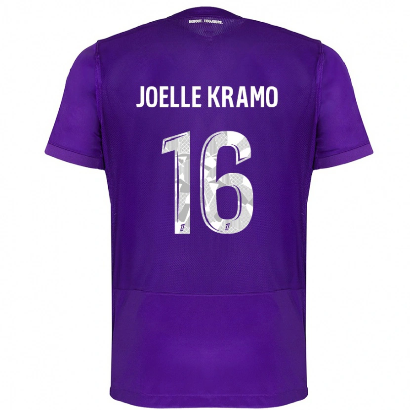 Danxen Enfant Maillot Marie Joelle Kramo #16 Violet Blanc Tenues Domicile 2024/25 T-Shirt