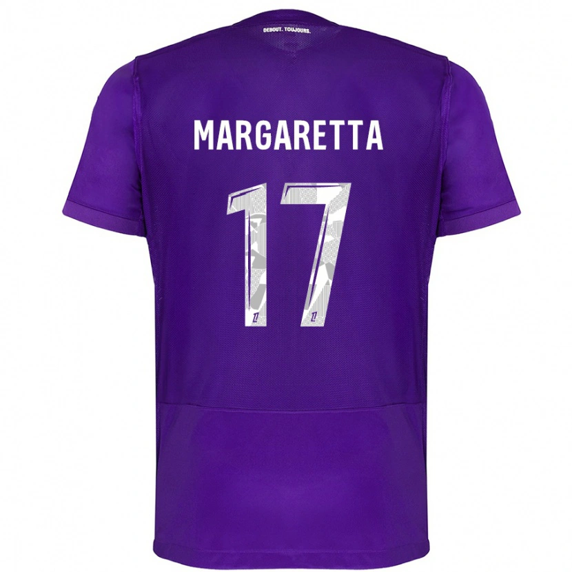 Danxen Enfant Maillot Jessica Margaretta #17 Violet Blanc Tenues Domicile 2024/25 T-Shirt