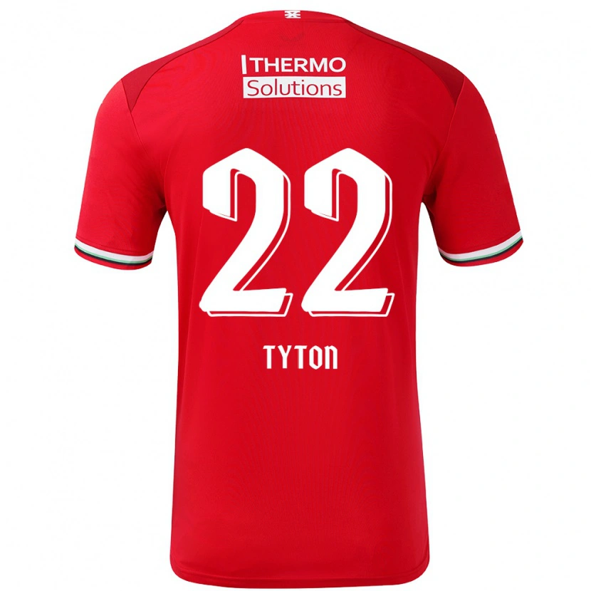 Danxen Enfant Maillot Przemyslaw Tyton #22 Rouge Blanc Tenues Domicile 2024/25 T-Shirt