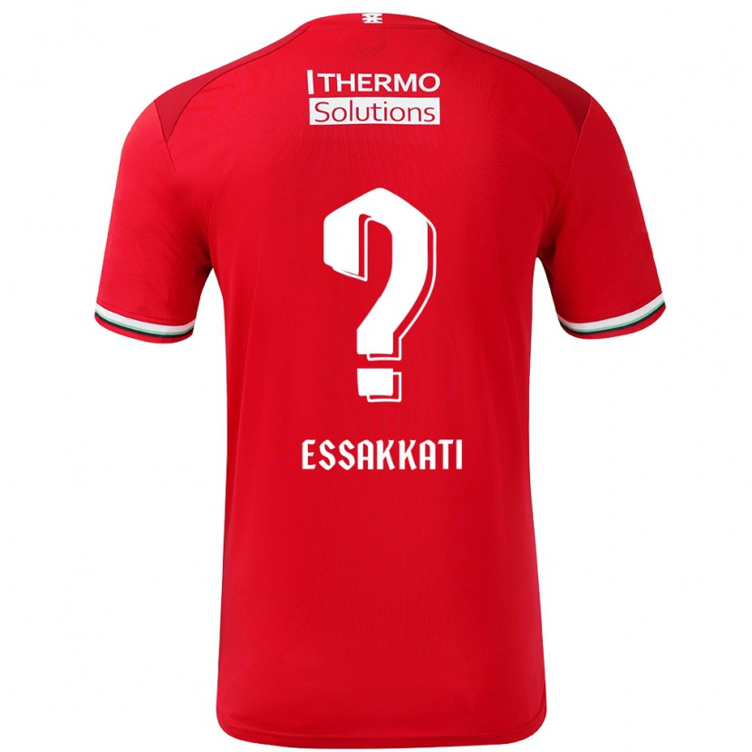 Danxen Enfant Maillot Mohamed Essakkati #0 Rouge Blanc Tenues Domicile 2024/25 T-Shirt