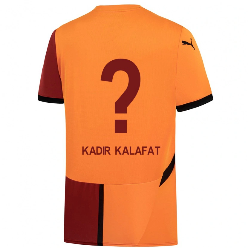 Danxen Enfant Maillot İsmail Kadir Kalafat #0 Jaune Rouge Tenues Domicile 2024/25 T-Shirt