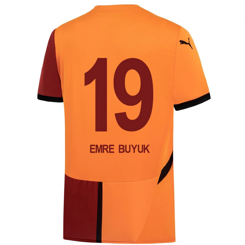 Danxen Enfant Maillot Enes Emre Büyük #19 Jaune Rouge Tenues Domicile 2024/25 T-Shirt