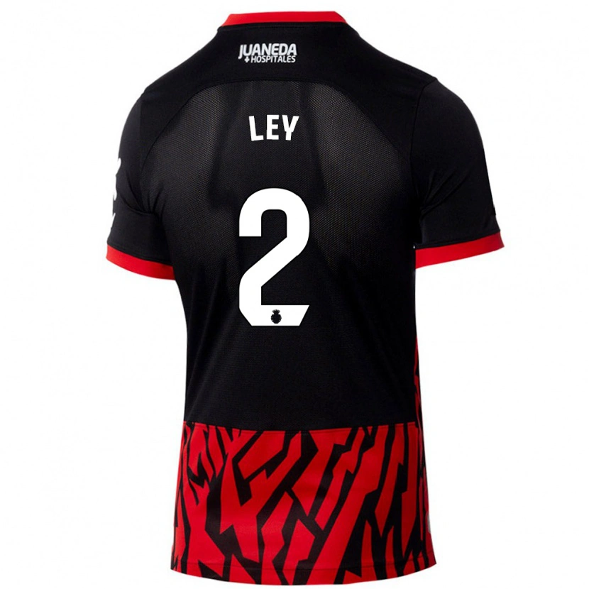 Danxen Enfant Maillot Yuzún Ley #2 Noir Rouge Tenues Domicile 2024/25 T-Shirt