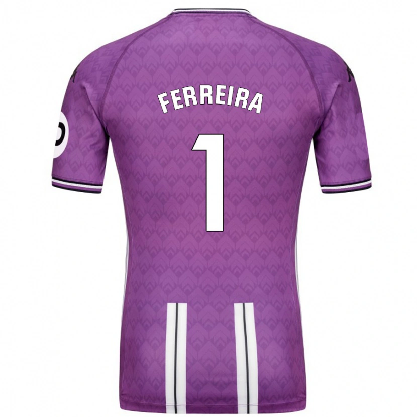 Danxen Enfant Maillot André Ferreira #1 Violet Blanc Tenues Domicile 2024/25 T-Shirt