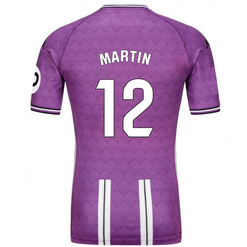 Danxen Enfant Maillot Mario Martín #12 Violet Blanc Tenues Domicile 2024/25 T-Shirt