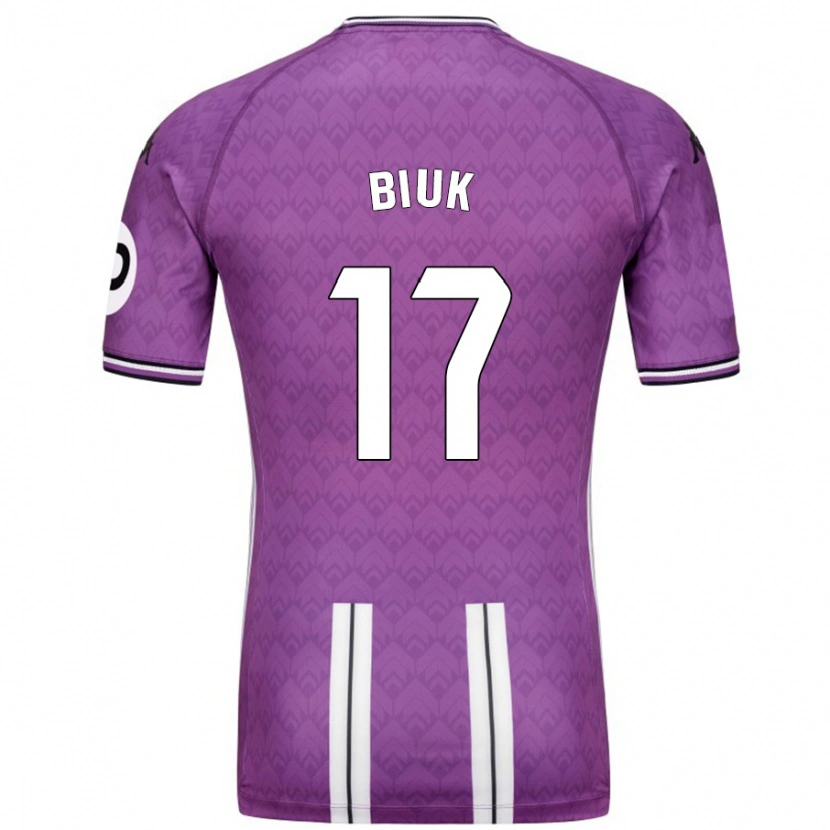 Danxen Enfant Maillot Stipe Biuk #17 Violet Blanc Tenues Domicile 2024/25 T-Shirt