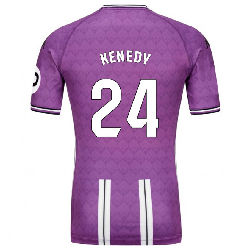 Danxen Enfant Maillot Kenedy #24 Violet Blanc Tenues Domicile 2024/25 T-Shirt