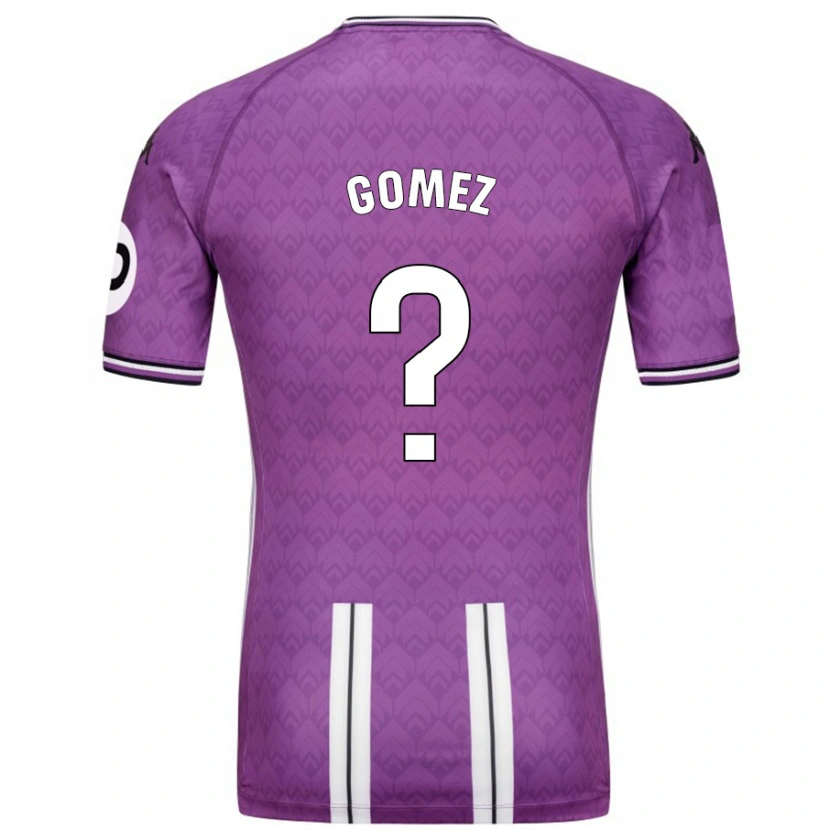 Danxen Enfant Maillot Adrián Gómez #0 Violet Blanc Tenues Domicile 2024/25 T-Shirt