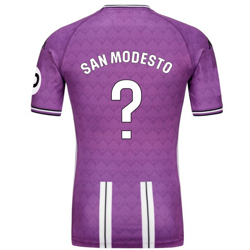 Danxen Enfant Maillot Hugo San Modesto #0 Violet Blanc Tenues Domicile 2024/25 T-Shirt