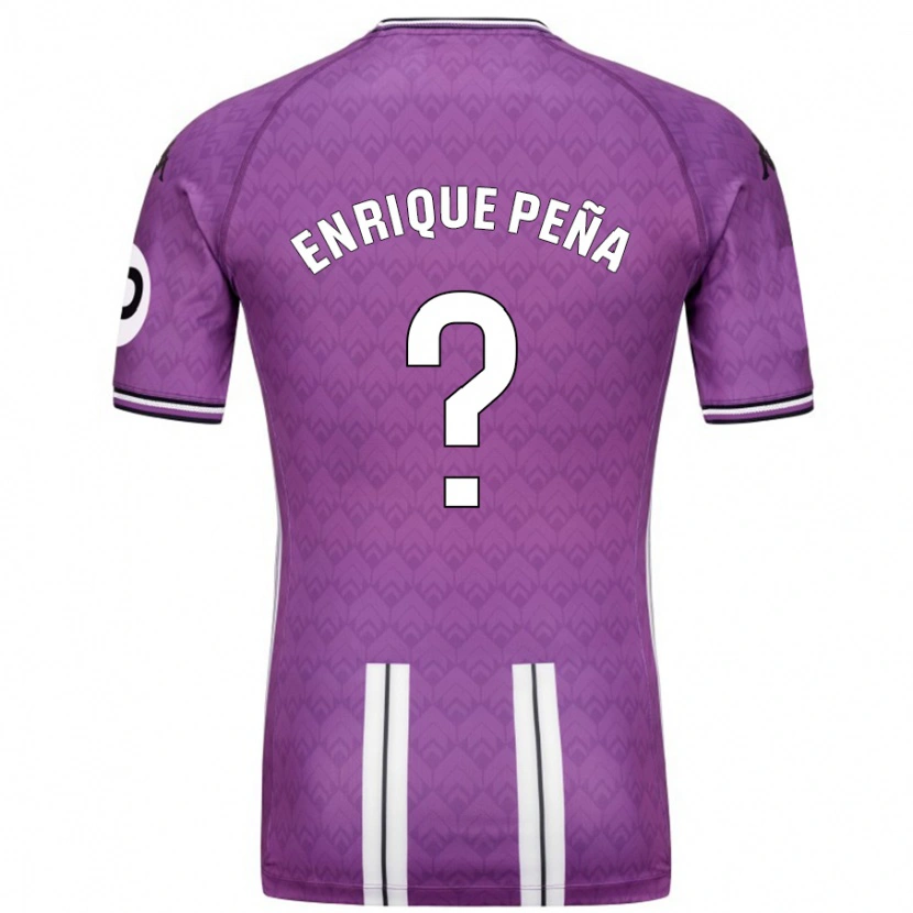 Danxen Enfant Maillot Enrique Peña #0 Violet Blanc Tenues Domicile 2024/25 T-Shirt