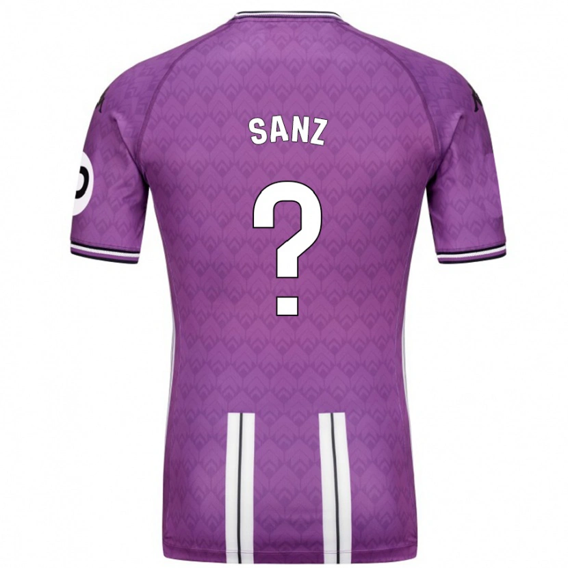 Danxen Enfant Maillot David Sanz #0 Violet Blanc Tenues Domicile 2024/25 T-Shirt