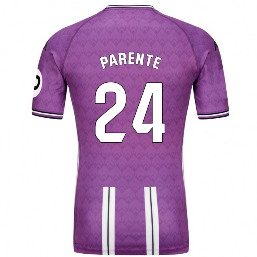 Danxen Enfant Maillot Iago Parente #24 Violet Blanc Tenues Domicile 2024/25 T-Shirt