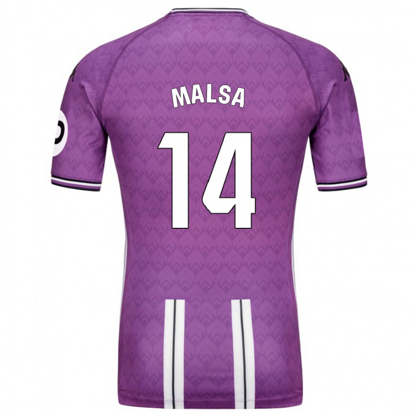 Danxen Enfant Maillot Mickaël Malsa #14 Violet Blanc Tenues Domicile 2024/25 T-Shirt