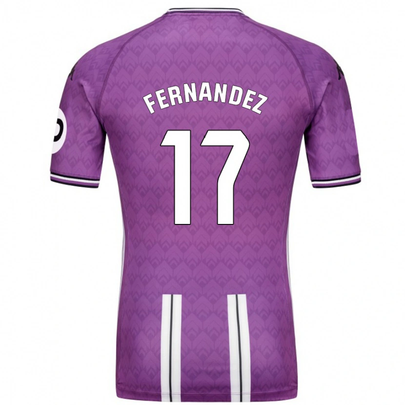 Danxen Enfant Maillot Dani Fernández #17 Violet Blanc Tenues Domicile 2024/25 T-Shirt