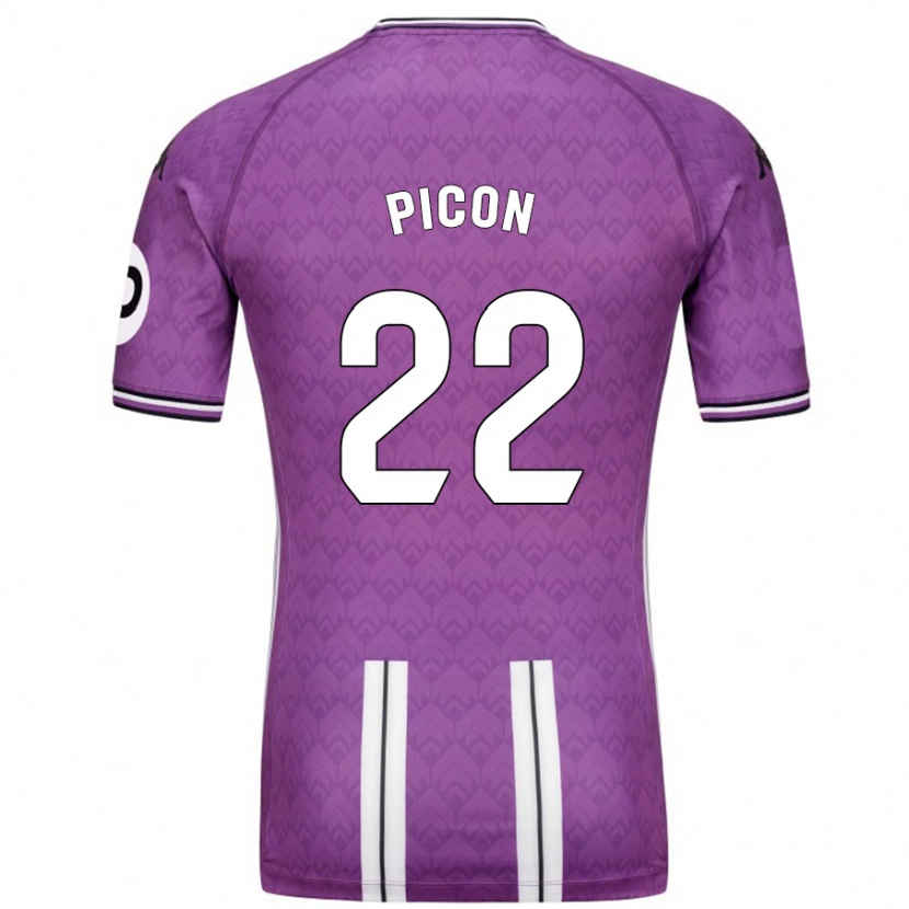 Danxen Enfant Maillot Pablo Picón #22 Violet Blanc Tenues Domicile 2024/25 T-Shirt