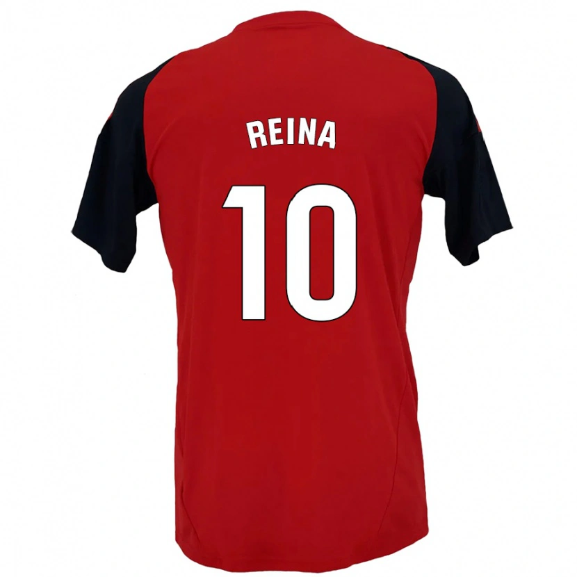 Danxen Enfant Maillot Alberto Reina #10 Rouge Noir Tenues Domicile 2024/25 T-Shirt