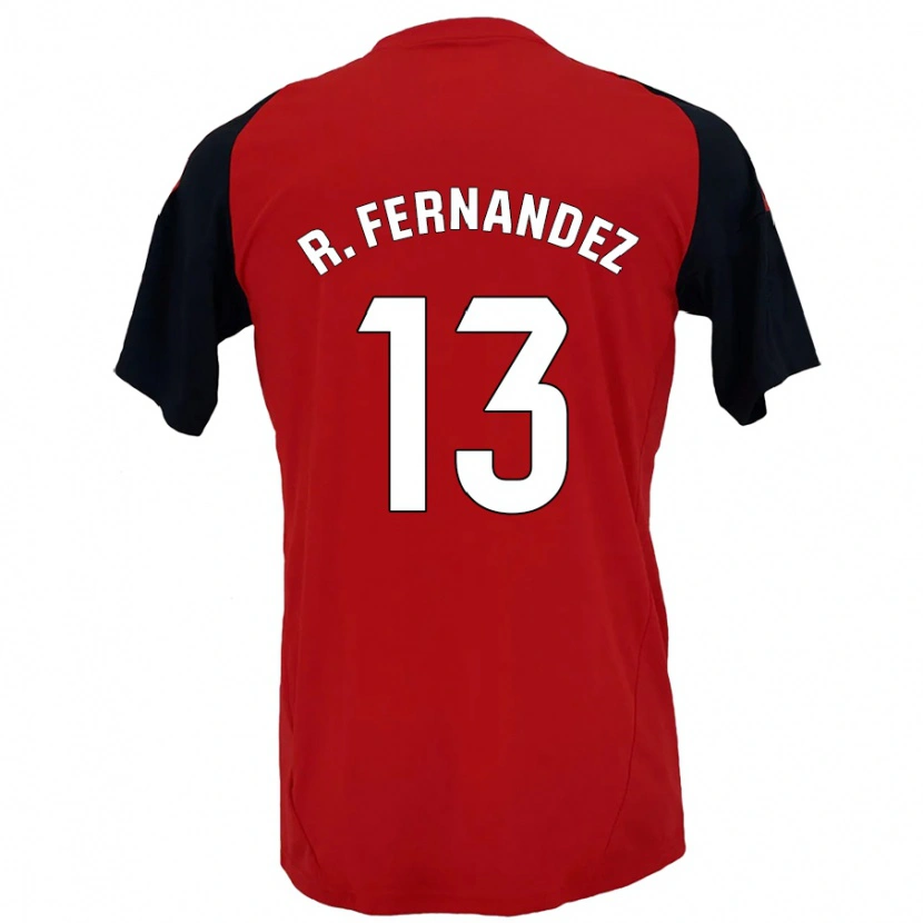 Danxen Enfant Maillot Raúl Fernández #13 Rouge Noir Tenues Domicile 2024/25 T-Shirt