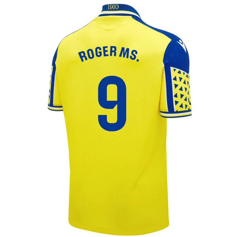 Danxen Enfant Maillot Roger Martí #9 Jaune Bleu Tenues Domicile 2024/25 T-Shirt