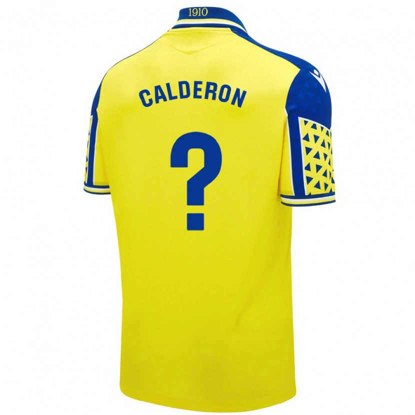 Danxen Enfant Maillot Martín Calderón #0 Jaune Bleu Tenues Domicile 2024/25 T-Shirt