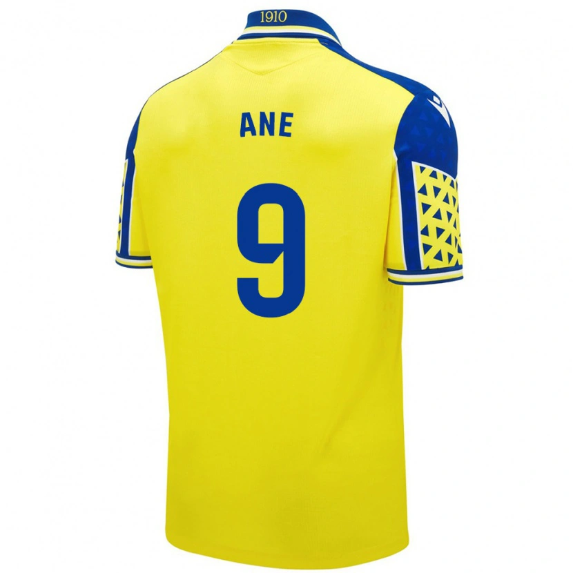 Danxen Enfant Maillot Ane López De Heredia Alcelay #9 Jaune Bleu Tenues Domicile 2024/25 T-Shirt