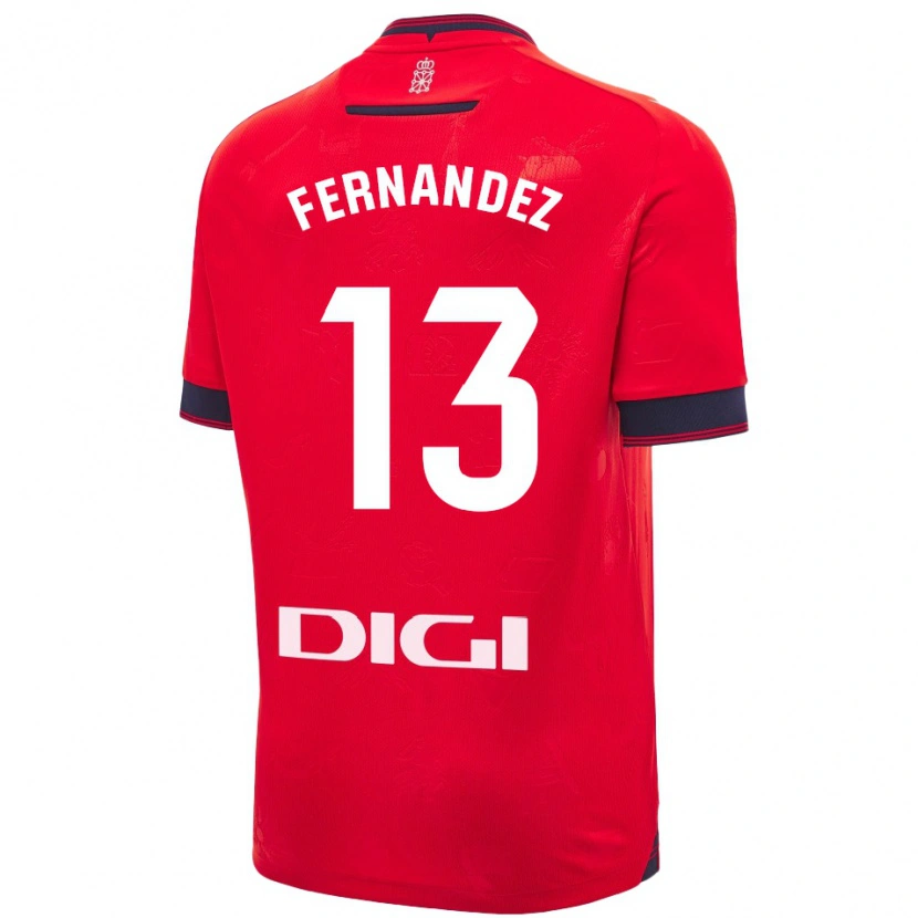 Danxen Enfant Maillot Aitor Fernández #13 Rouge Blanc Tenues Domicile 2024/25 T-Shirt