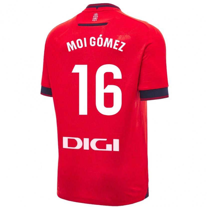 Danxen Enfant Maillot Moi Gómez #16 Rouge Blanc Tenues Domicile 2024/25 T-Shirt