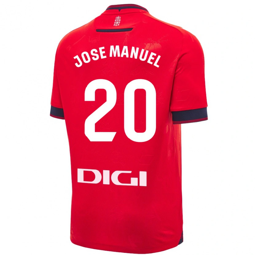 Danxen Enfant Maillot José Manuel Arnáiz #20 Rouge Blanc Tenues Domicile 2024/25 T-Shirt