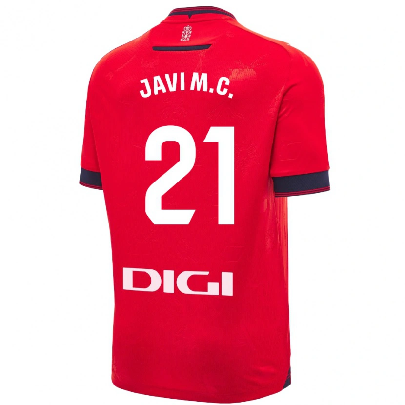 Danxen Enfant Maillot Javi Martínez #21 Rouge Blanc Tenues Domicile 2024/25 T-Shirt