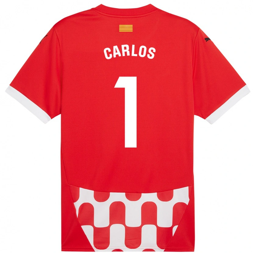 Danxen Enfant Maillot Juan Carlos #1 Rouge Blanc Tenues Domicile 2024/25 T-Shirt