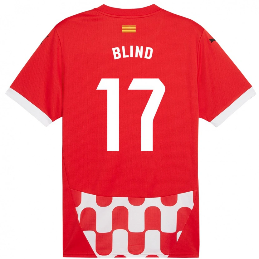 Danxen Enfant Maillot Daley Blind #17 Rouge Blanc Tenues Domicile 2024/25 T-Shirt