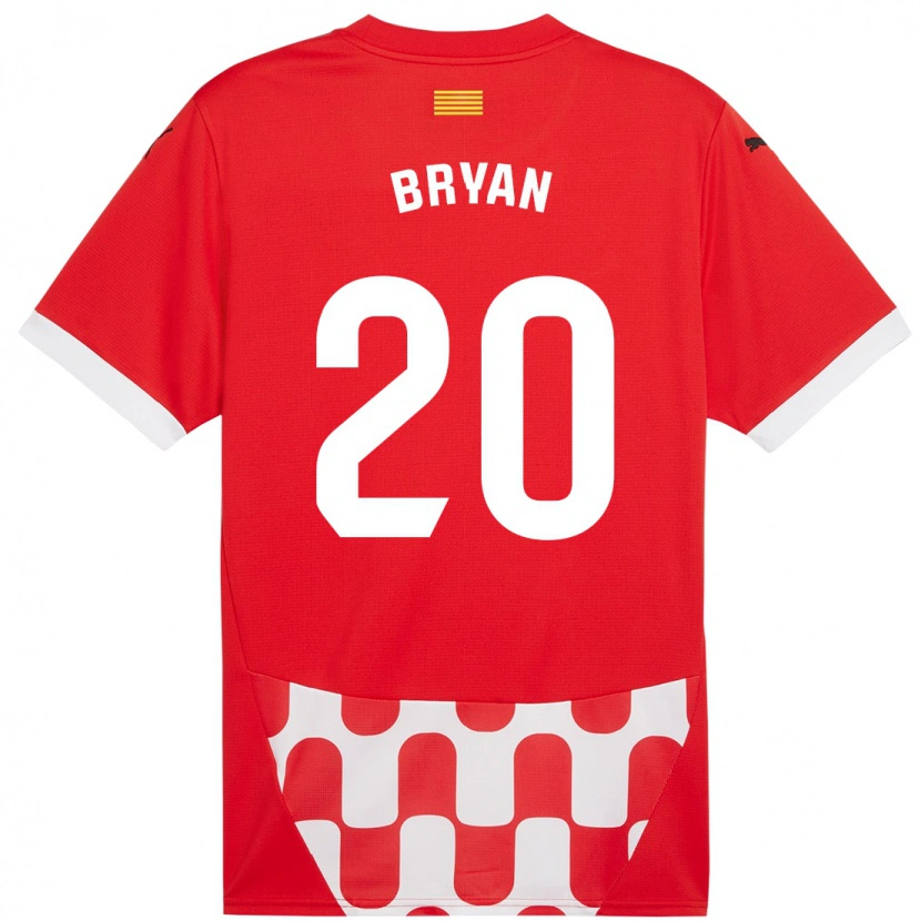 Danxen Enfant Maillot Bryan Gil #20 Rouge Blanc Tenues Domicile 2024/25 T-Shirt