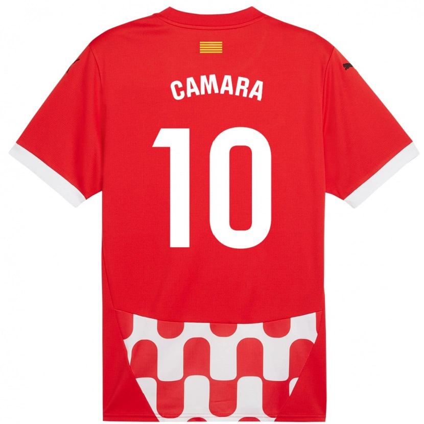 Danxen Enfant Maillot Dawda Camara #10 Rouge Blanc Tenues Domicile 2024/25 T-Shirt