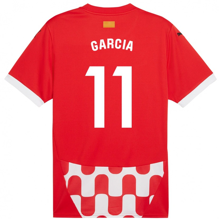 Danxen Enfant Maillot Jastin García #11 Rouge Blanc Tenues Domicile 2024/25 T-Shirt