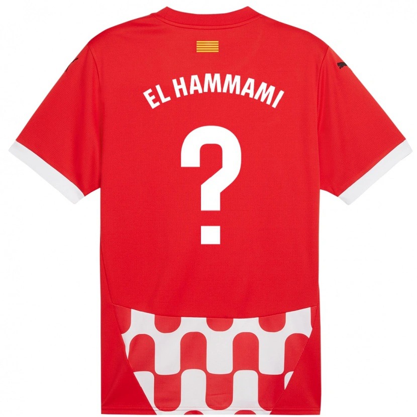 Danxen Enfant Maillot Ayoub El Hammami #0 Rouge Blanc Tenues Domicile 2024/25 T-Shirt