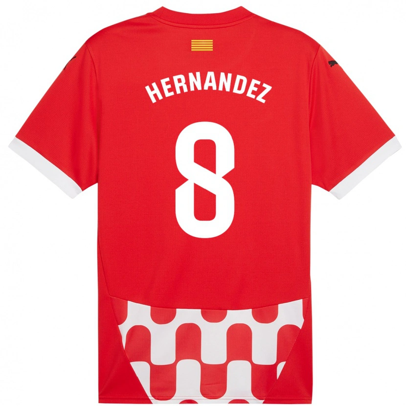 Danxen Enfant Maillot Sofia Hernández #8 Rouge Blanc Tenues Domicile 2024/25 T-Shirt