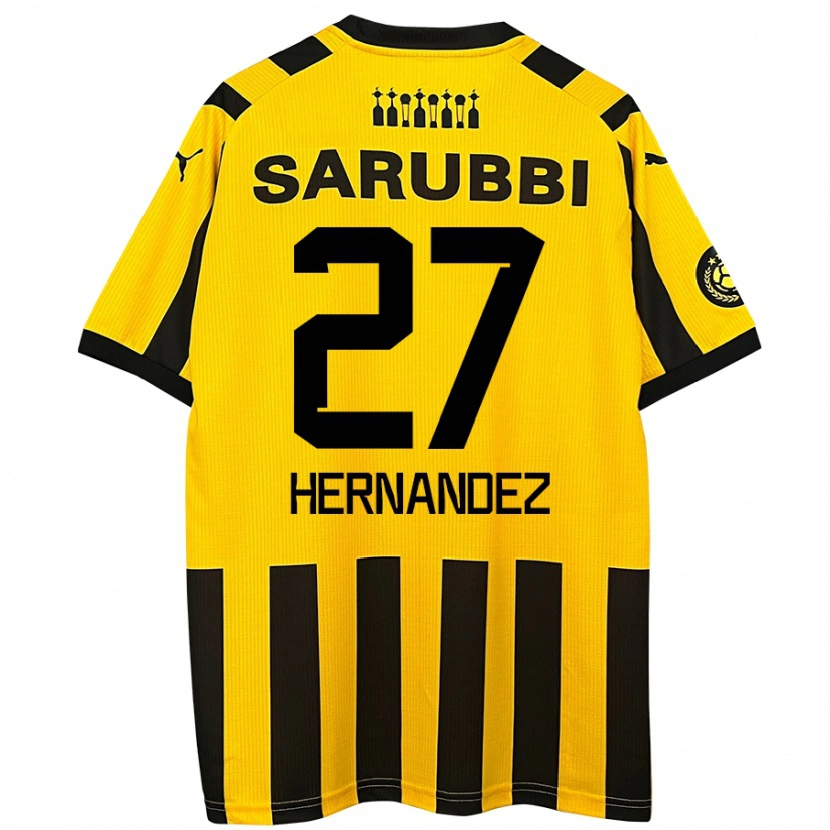 Danxen Enfant Maillot Lucas Hernández #27 Jaune Noir Tenues Domicile 2024/25 T-Shirt