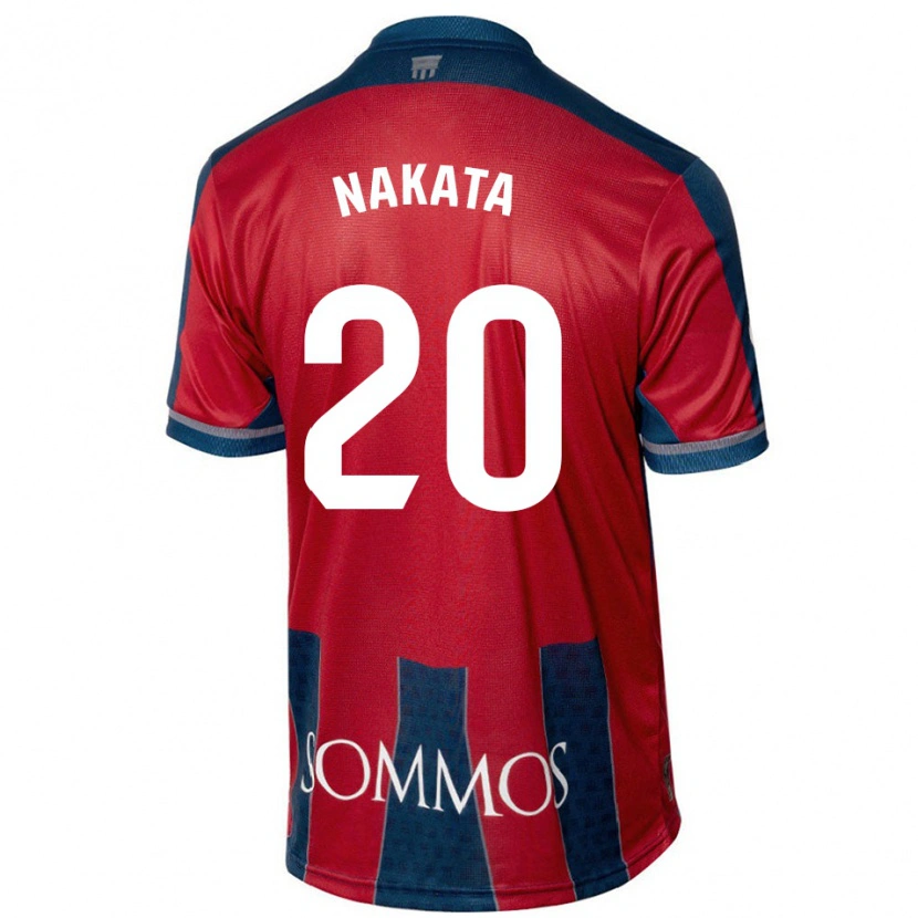 Danxen Enfant Maillot Yuki Nakata #20 Rouge Bleu Tenues Domicile 2024/25 T-Shirt