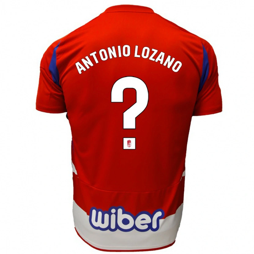 Danxen Enfant Maillot José Antonio Lozano #0 Rouge Blanc Bleu Tenues Domicile 2024/25 T-Shirt