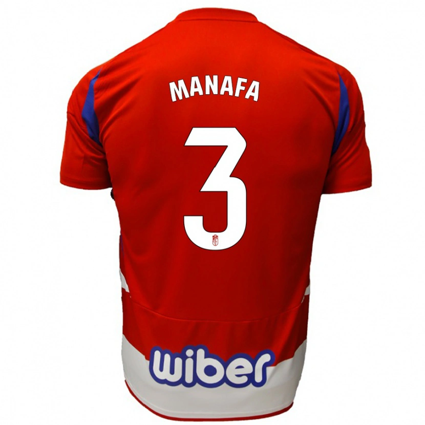 Danxen Enfant Maillot Wilson Manafá #3 Rouge Blanc Bleu Tenues Domicile 2024/25 T-Shirt