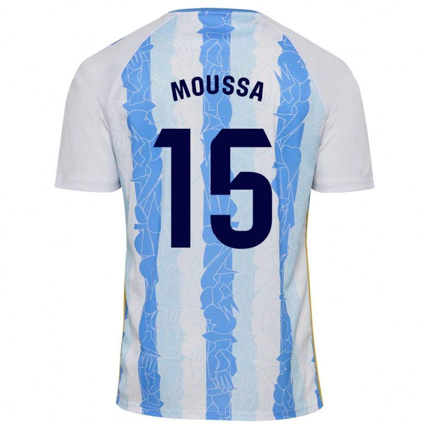 Danxen Enfant Maillot Moussa Diarra #15 Blanc Bleu Tenues Domicile 2024/25 T-Shirt