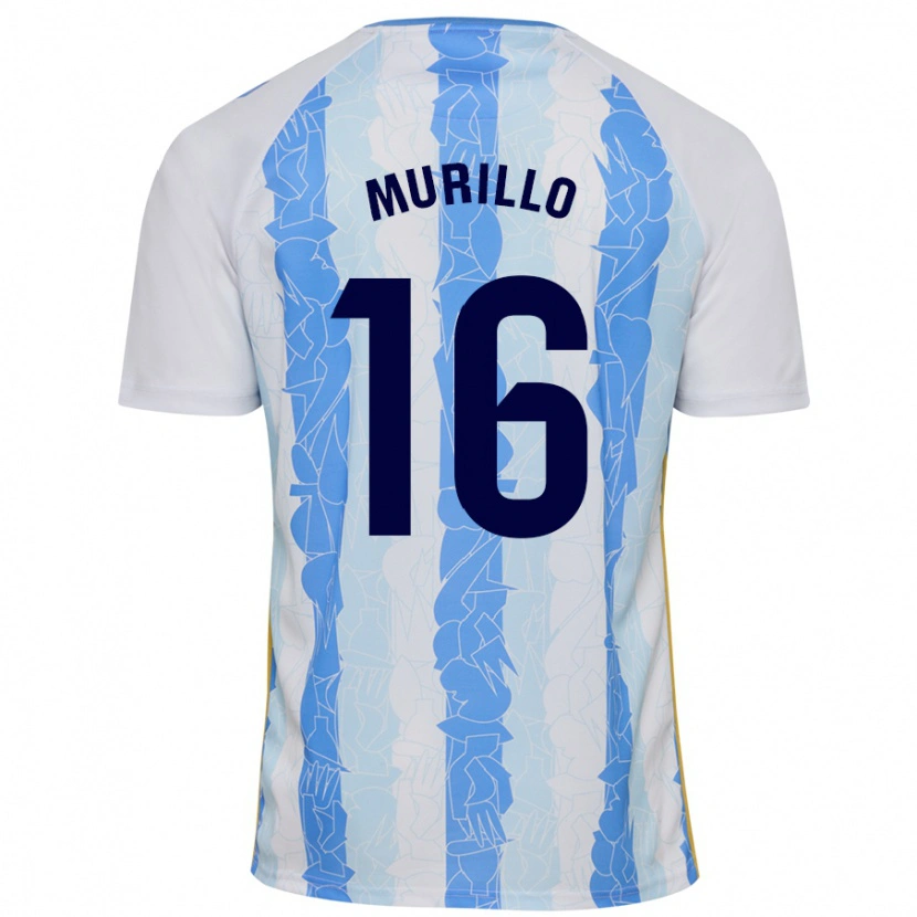 Danxen Enfant Maillot Diego Murillo #16 Blanc Bleu Tenues Domicile 2024/25 T-Shirt