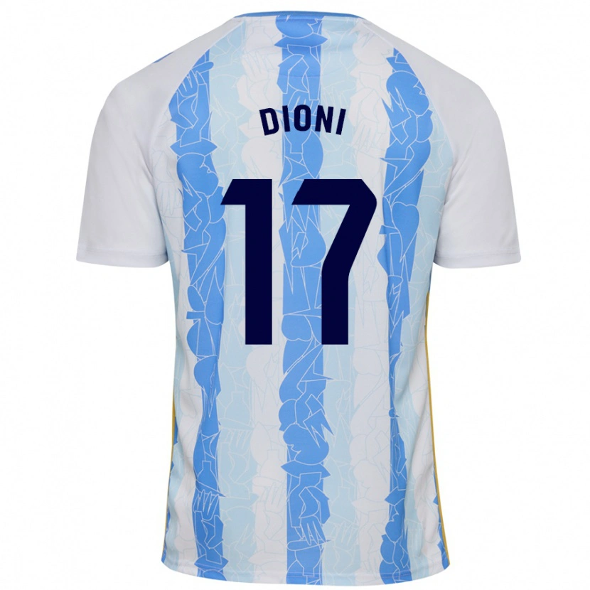 Danxen Enfant Maillot Dioni #17 Blanc Bleu Tenues Domicile 2024/25 T-Shirt