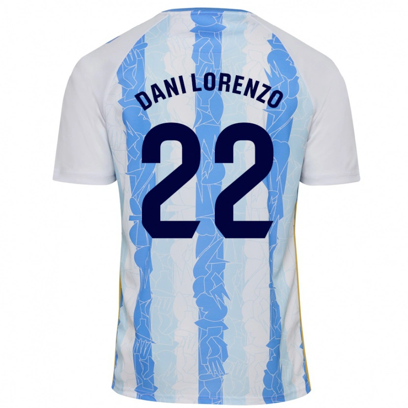 Danxen Enfant Maillot Dani Lorenzo #22 Blanc Bleu Tenues Domicile 2024/25 T-Shirt