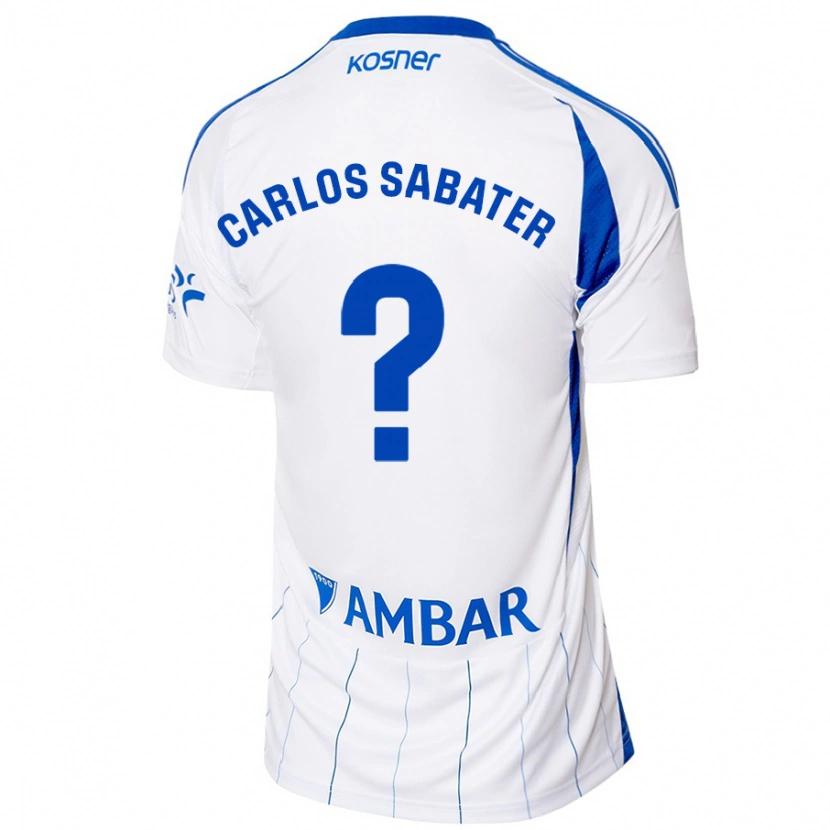 Danxen Enfant Maillot Juan Carlos Sabater #0 Rouge Blanc Tenues Domicile 2024/25 T-Shirt