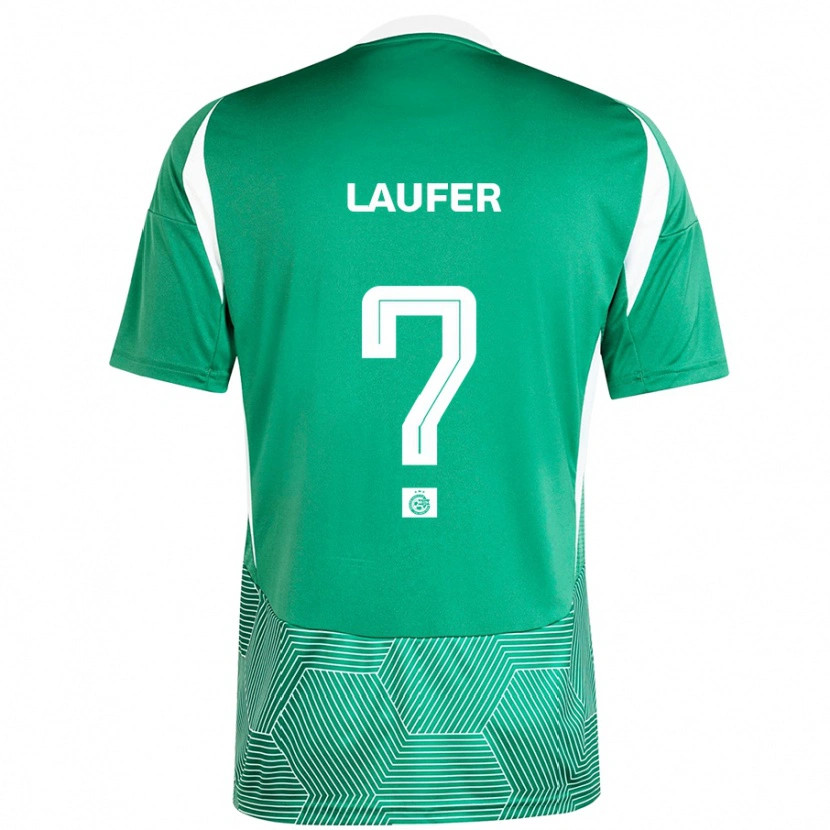 Danxen Enfant Maillot Ronny Laufer #0 Vert Blanc Tenues Domicile 2024/25 T-Shirt