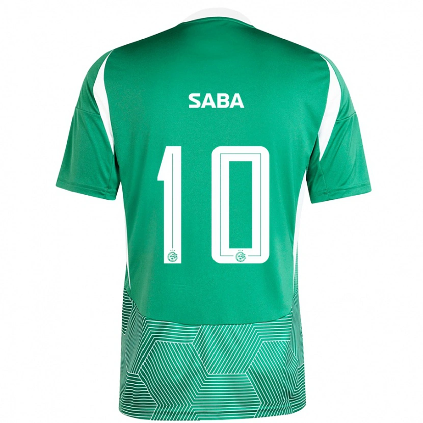 Danxen Enfant Maillot Dia Saba #10 Vert Blanc Tenues Domicile 2024/25 T-Shirt