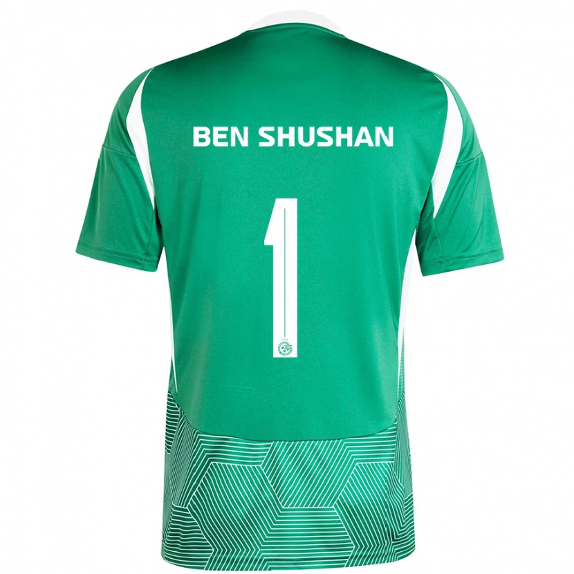 Danxen Enfant Maillot Ori Ben Shushan #1 Vert Blanc Tenues Domicile 2024/25 T-Shirt