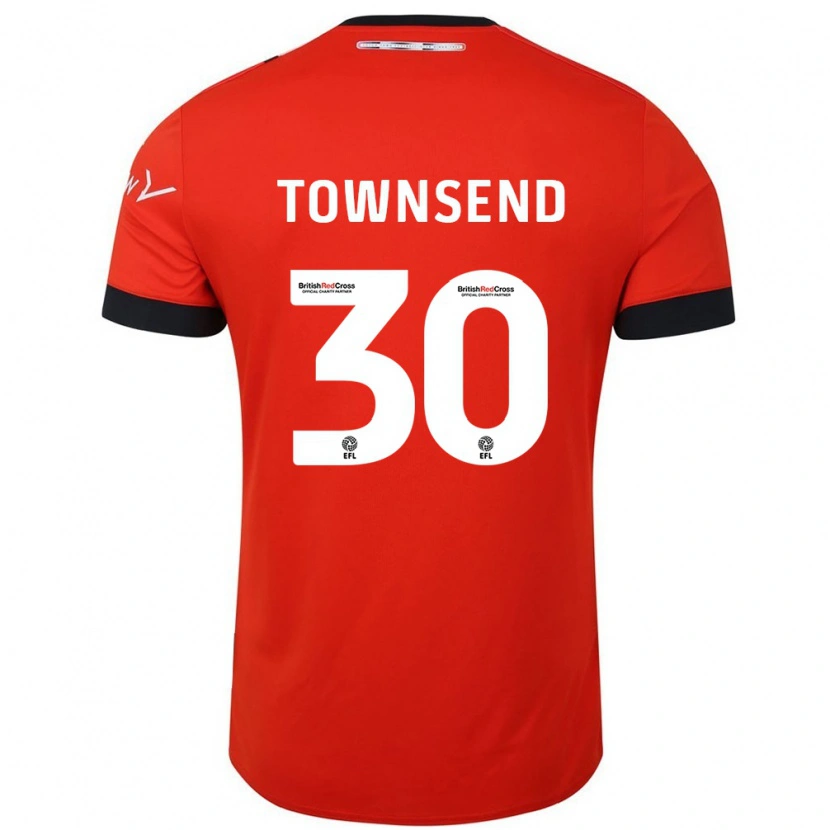 Danxen Enfant Maillot Andros Townsend #30 Orange Noir Tenues Domicile 2024/25 T-Shirt