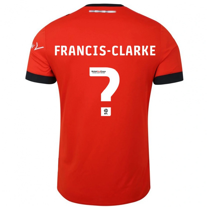 Danxen Enfant Maillot Aidan Francis-Clarke #0 Orange Noir Tenues Domicile 2024/25 T-Shirt