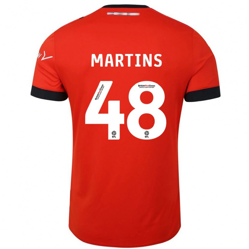 Danxen Enfant Maillot Dominic Dos Santos Martins #48 Orange Noir Tenues Domicile 2024/25 T-Shirt